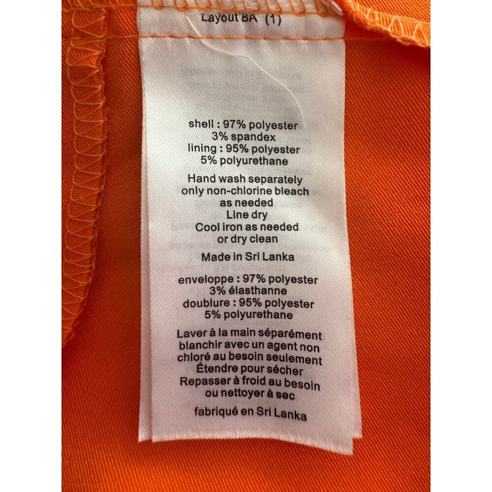 David’s Bridal Women’s One Shoulder Ruched Orange Cocktail Party Dress size 12 - Picture 7 of 7